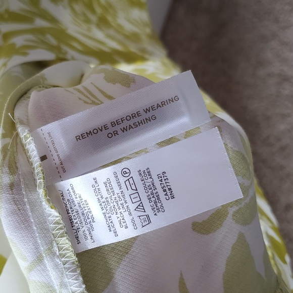 NWT Ann Taylor TALL high neck midi dress, size 8, blouson sleeve, cerulean print - Picture 6 of 8